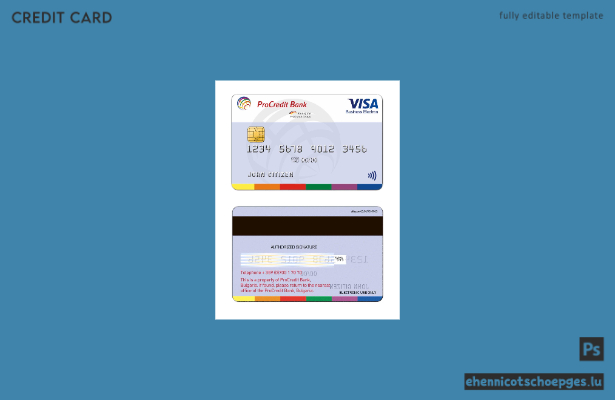 Beispielvorschau der Bulgaria ProCredit Bank Visa Electron Karte